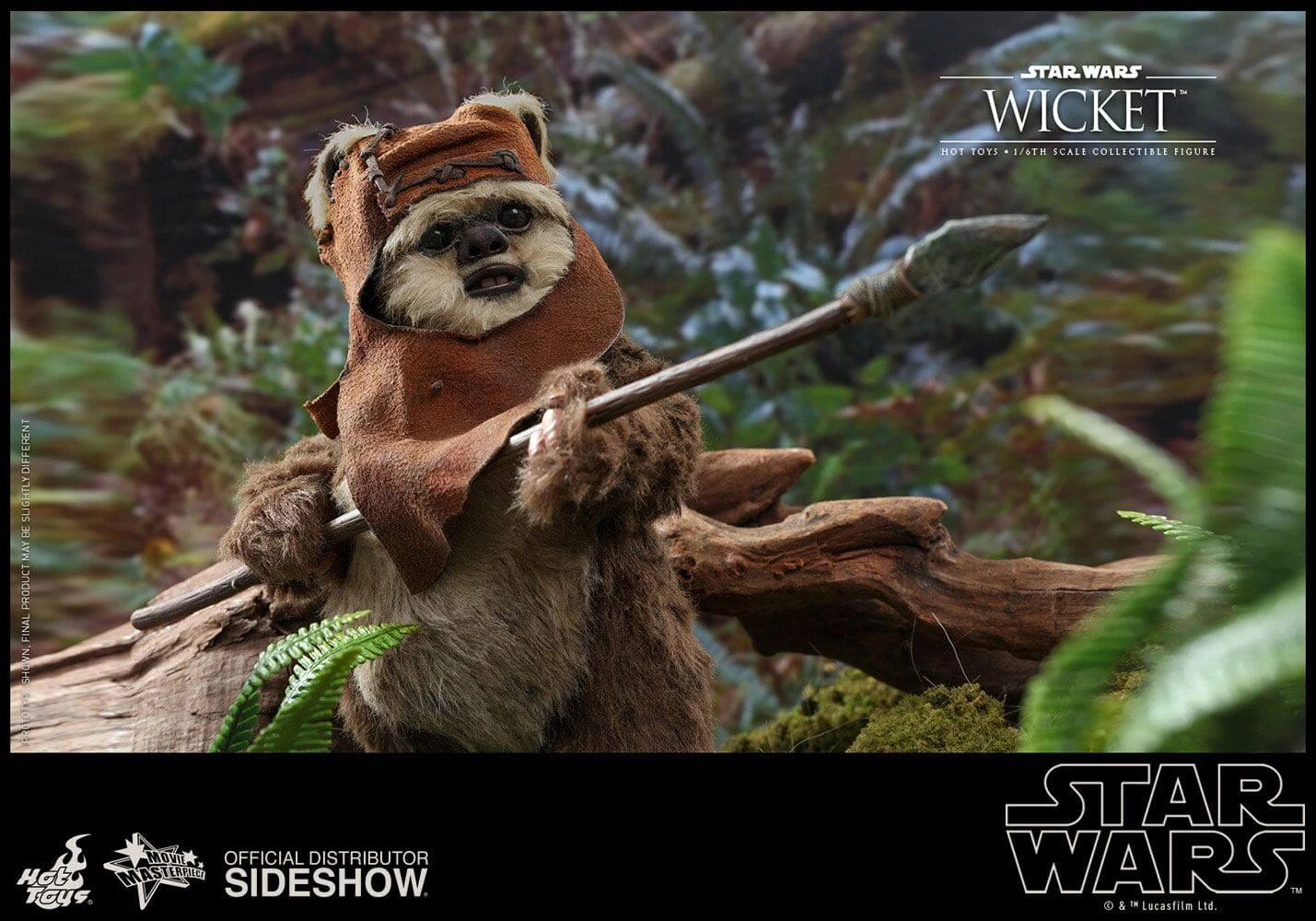 Hot Toys Wicket Star Wars Episode VI Movie Masterpiece Action Figure 1/6 15 Cm 6 Hot Toys Wicket Star Wars Episode VI Movie Masterpiece Action Figure 1/6 15 Cm - immagine 4