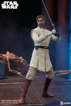 Sideshow Collectibles Obi-Wan Kenobi Star Wars The Clone Wars Action Figure 1/6 30 Cm -Funko Shop x ss100463 a